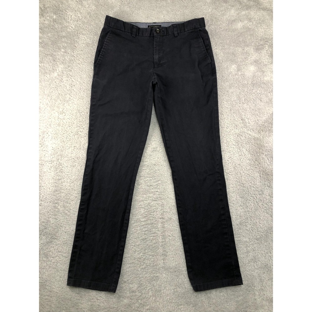 Banana Republic Pants Mens 34x32 (Tag 33x34) Black Aiden Chino Straight *Flaw